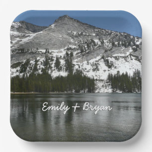 Snowy Tenaya Lake Yosemite National Park Foto Pappteller