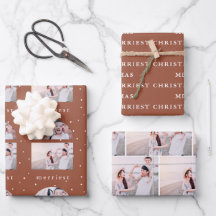 Snowy Terracotta Merriest Christmas Foto