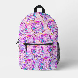 Snowy Tiger Niedlich Neon Kidcore Bedruckter Rucksack