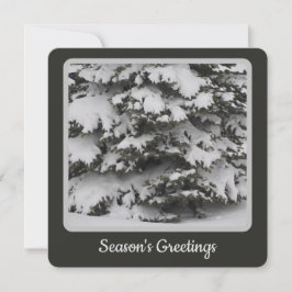 Snowy Tree Flat Holiday Card Feiertagskarte