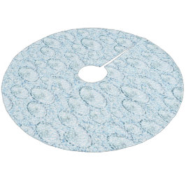 Snowy Tree Skirt Fleece Weihnachtsbaumdecke