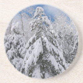Snowy Trees Getränkeuntersetzer
