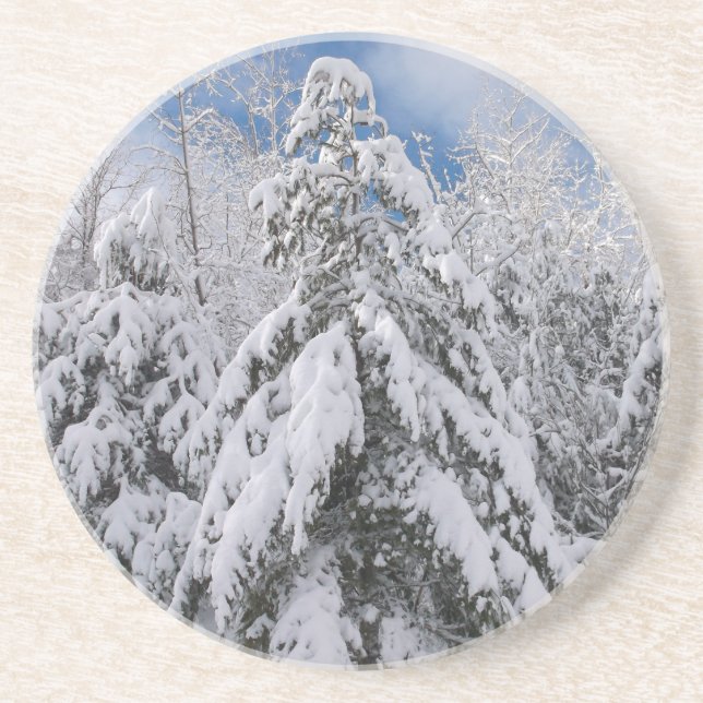 Snowy Trees Getränkeuntersetzer (Vorne)