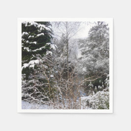 Snowy Trees Paper Serviette