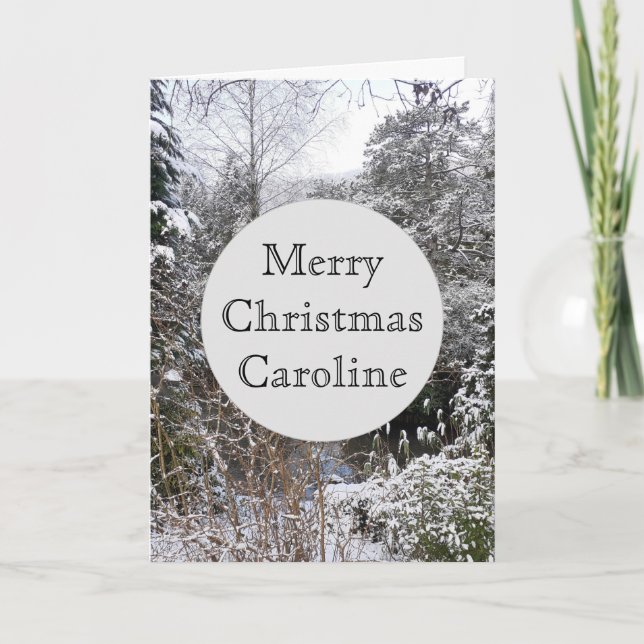 Snowy Trees Weihnachten Karte (Vorderseite)