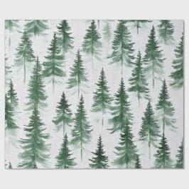 Snowy Trees Wrapping Paper Geschenkpapier