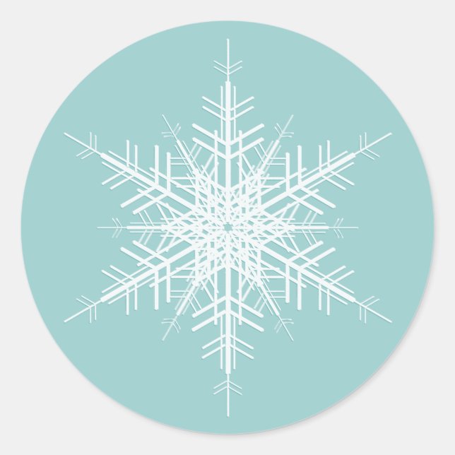 Snowy Turquoise Sticker (Vorderseite)