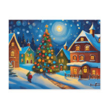 Snowy Village am Heiligen Abend