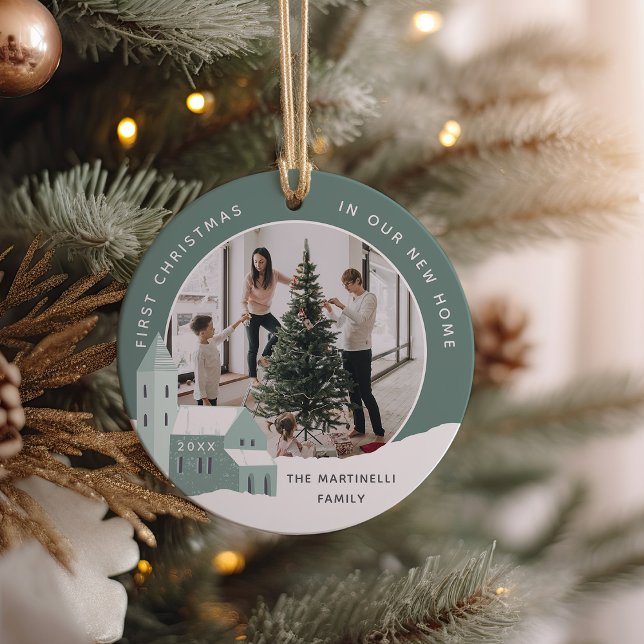 Snowy Village | Erste Weihnachten in unserer neuen Keramik Ornament (Von Creator hochgeladen)