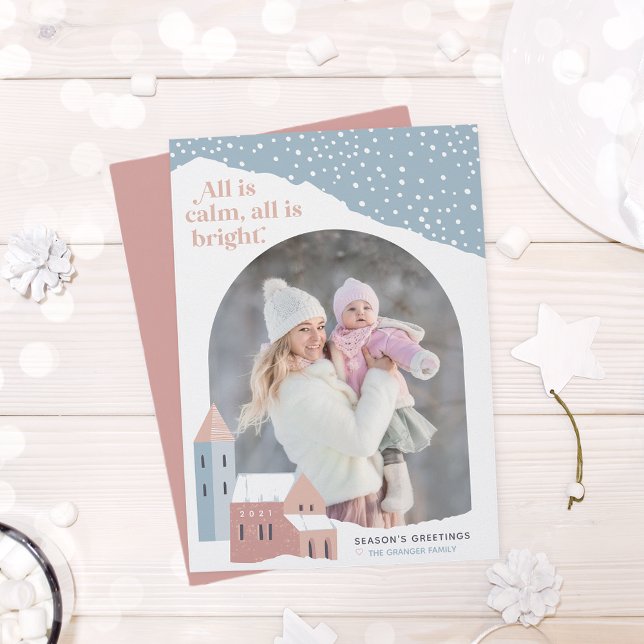 Snowy Village | Foto-Urlaubskarte Feiertagskarte (Von Creator hochgeladen)