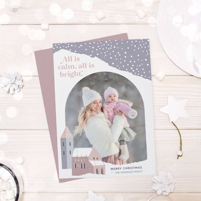 Snowy Village | Foto-Urlaubskarte Feiertagskarte (Von Creator hochgeladen)