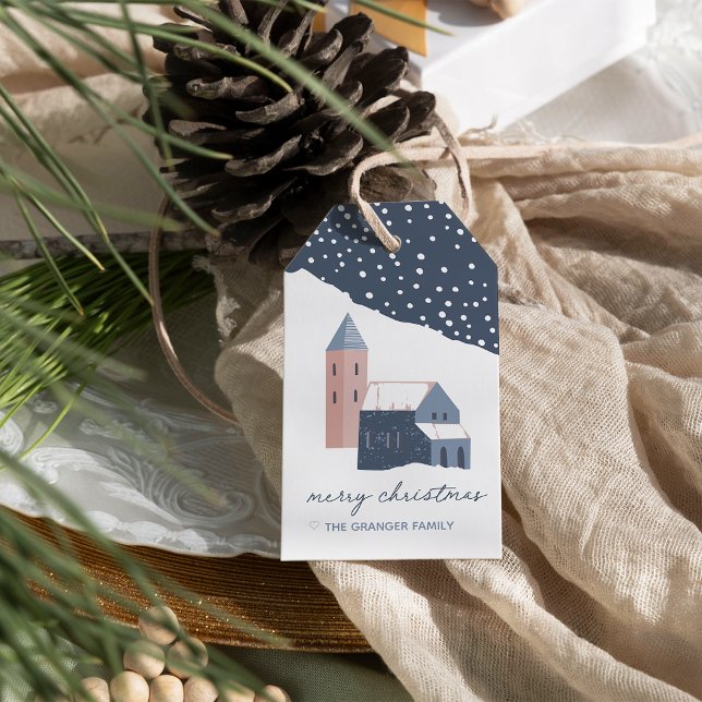 Snowy Village Holiday Geschenkanhänger (Von Creator hochgeladen)