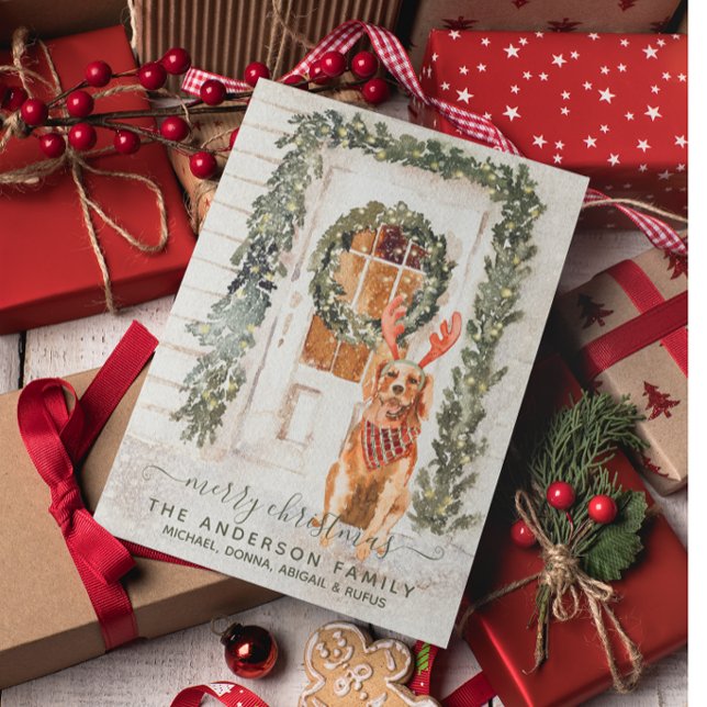 Snowy Vintag Golden Retriever Wasserfarbe Puzzle (Von Creator hochgeladen)