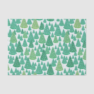 Snowy-Weihnachtsbaum-Muster Seidenpapier