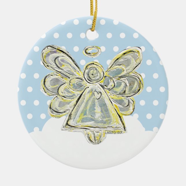 Snowy White Christmas Angel Ornament (Vorne)