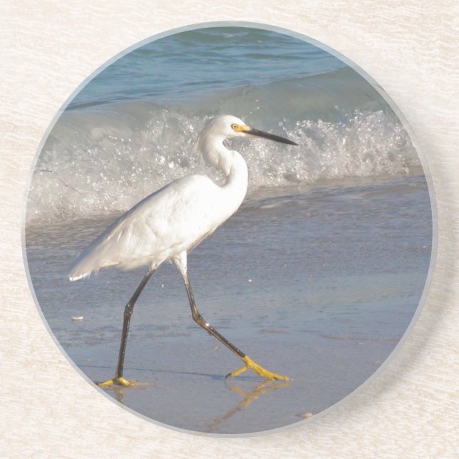 Snowy White Egret Untersetzer (Vorne)