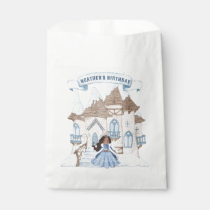 Snowy Winter African American Princess Birthday Geschenktütchen