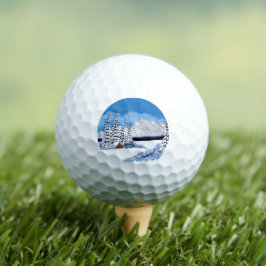 Snowy Winter Bright Golf Ball