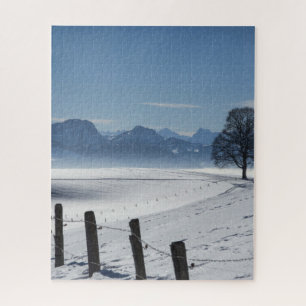 Snowy Winter Countryside Landscape Puzzle
