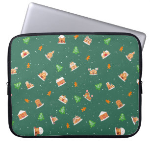 Snowy Winter Gingerbrot House Cookies Laptopschutzhülle