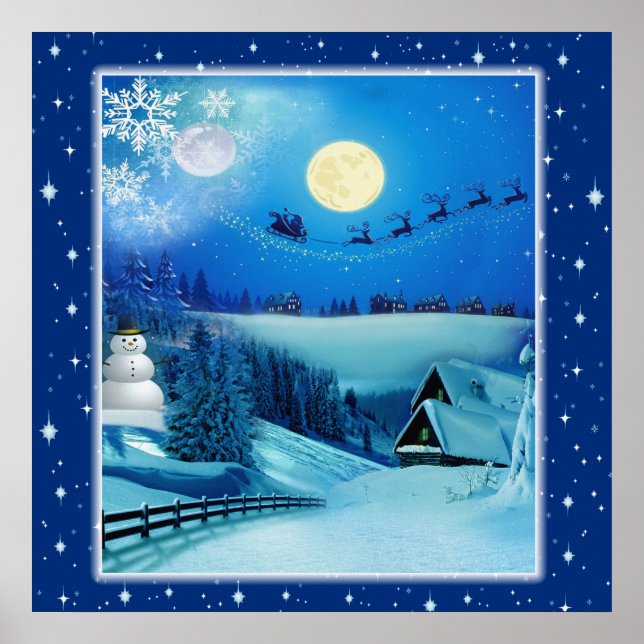 Snowy Winter Holiday Fantasy Poster (Vorne)