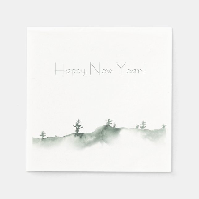 Snowy Winter Holiday Serviette (Vorderseite)