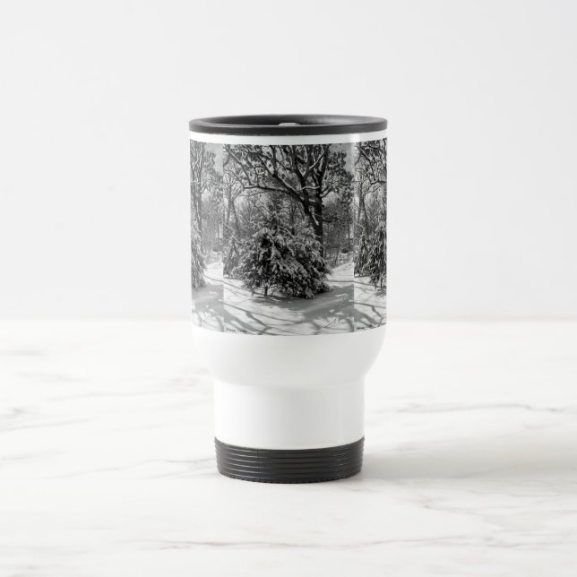 Snowy Winter Landscape Coffee Tasse (Mittel)