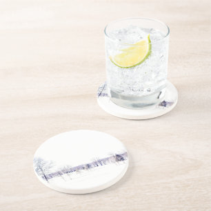 Snowy Winter Landscape Getränkeuntersetzer