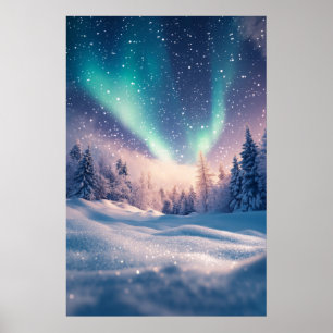 Snowy Winter Landschaft Art Poster