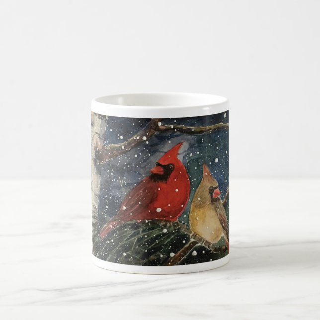 Snowy-Winter-männliche und weibliche Kaffeetasse (Mittel)
