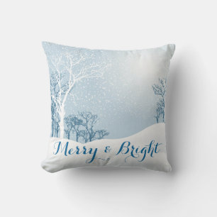 Snowy Winter Merry und Bright Kissen