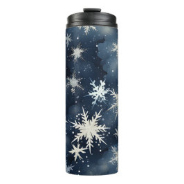 Snowy Winter Night Thermosbecher