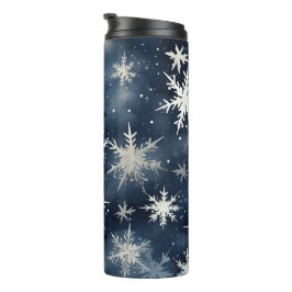 Snowy Winter Night Thermosbecher