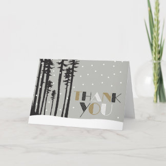 Snowy Winter Scene Danke-Card Dankeskarte