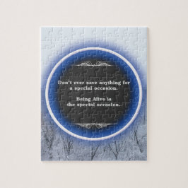Snowy Winter Scene Quote Puzzle
