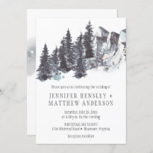 Snowy Winter Trees Mountains Snow Wedding |