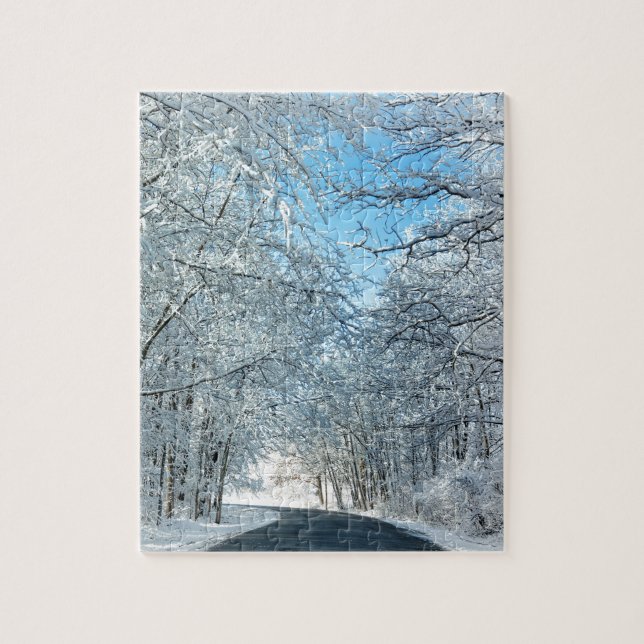 Snowy Winter Trees Puzzle (Vertikal)