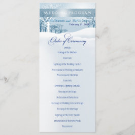 Snowy Winter Wedding Programm eisblau