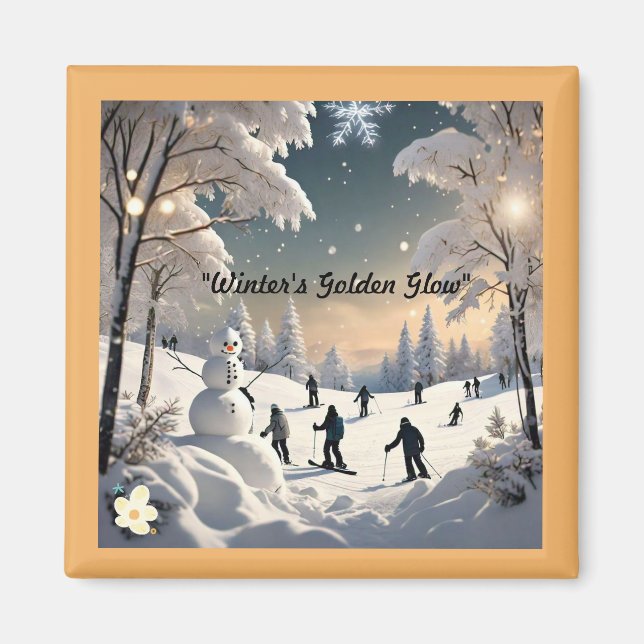 "Snowy Winter Wonderland" Magnet (Vorne)