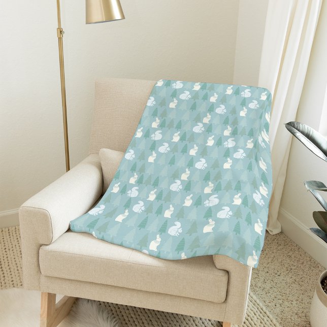 Snowy Winter Woodland Tiere Fleecedecke (Von Creator hochgeladen)