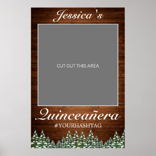 Snowy Wood & Forest Country Quinceañera Foto Prop Poster