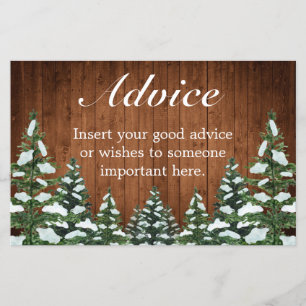 Snowy Wood & Forest Country Wedding Card