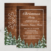 Snowy Wood & Forest Rural Pine Weihnachtsfest Part