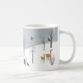 Snowy Woodland Scene Saltbox Zuhause Fox Dee Kaffeetasse
