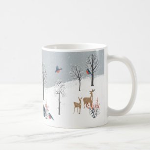 Snowy Woodland Scene Saltbox Zuhause Fox Dee Kaffeetasse