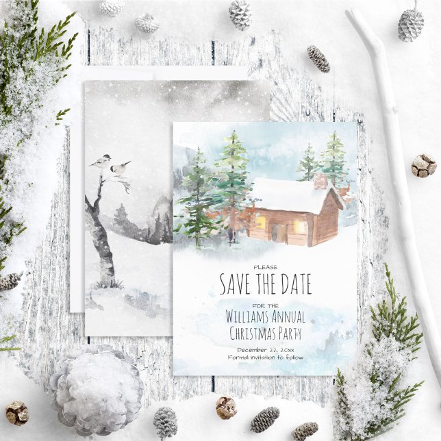 Snowy Woods Weihnachtsgebäck Save the Date (Von Creator hochgeladen)