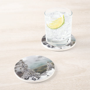 Snowy Yellowstone Sandstein Untersetzer