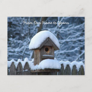 Snowybirdhouse-Feiertags-Gruß Feiertagspostkarte