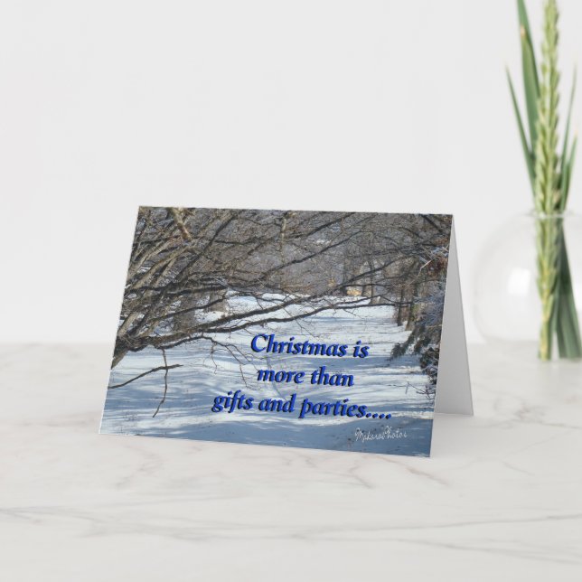 SnowyLane-fertigen Sie besonders an Feiertagskarte (Vorderseite)