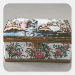Snuffbox, c.1750 quadratischer aufkleber